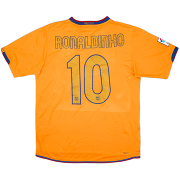 2006-08 Barcelona Away Shirt Ronaldinho #10 - 9/10 - (M)