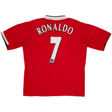 2004-06 Manchester United Home Shirt Ronaldo #7 - 8/10 - (XL)