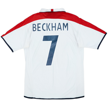 2003-05 England Home Shirt Beckham #7 - 5/10 - (M)