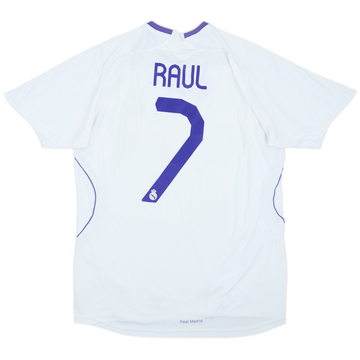 2007-08 Real Madrid Home Shirt Raul #7 - 6/10 - (XL.Boys)