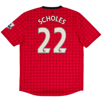 2012-13 Manchester United Home Shirt Scholes #22 - 5/10 - (L)