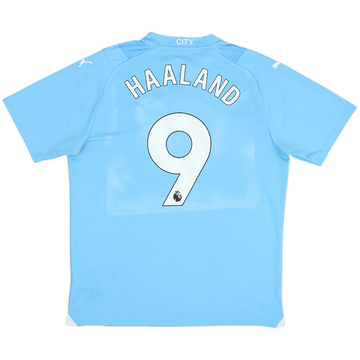 2023-24 Manchester City Home Shirt Haaland #9 - 6/10 - (L)