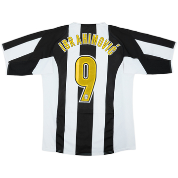 2004-05 Juventus Home Shirt Ibrahimovic #9 - 8/10 - (M)