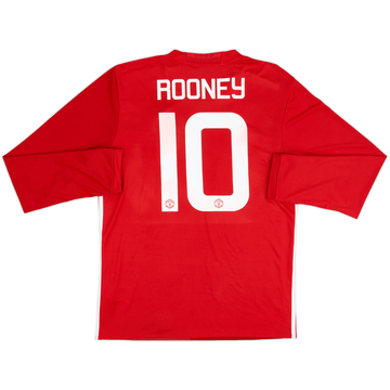 2016-17 Manchester United Home L/S Shirt Rooney #10 - 6/10 - (M)