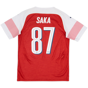 2018-19 Arsenal Home Shirt Saka #87 - 7/10 - (M)