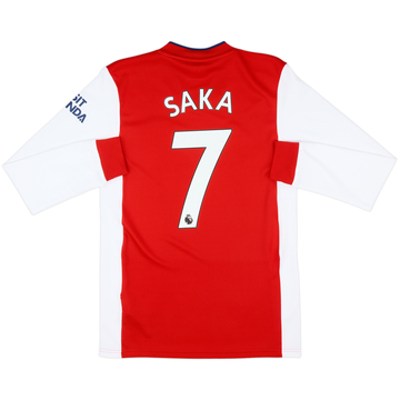 2021-22 Arsenal Home L/S Shirt Saka #7 - 10/10 - (S)