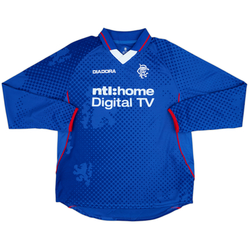 2002-03 Rangers Home L/S Shirt - 8/10 - (M)