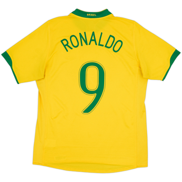 2006-08 Brazil Home Shirt Ronaldo #9 - 6/10 - (M)