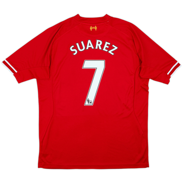 2013-14 Liverpool Home Shirt Suarez #7 - 5/10 - (XL)