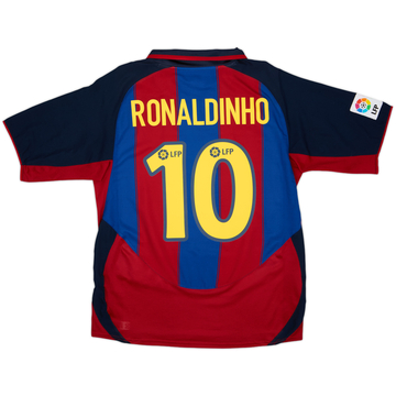 2003-04 Barcelona Home Shirt Ronaldinho #10 - 9/10 - (M)