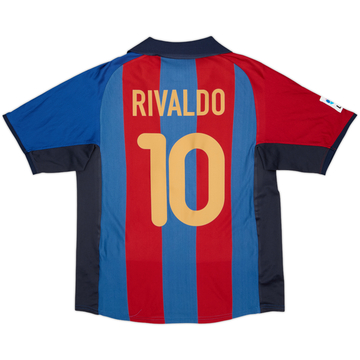 2001-02 Barcelona Home Shirt Rivaldo #10 - 7/10 - (S)