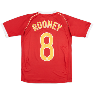 2006-07 Manchester United Home Shirt Rooney #8 - 6/10 - (XL.Boys)