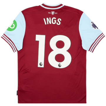 2024-25 West Ham Home Shirt Ings #18 (L)