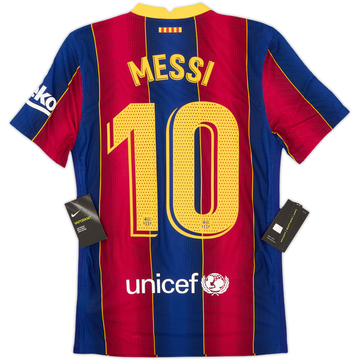 2020-21 Barcelona Authentic Home Shirt Messi #10 (XS)