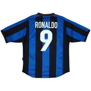1999-00 Inter Milan Home Shirt Ronaldo #9 - 8/10 - (M)