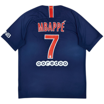 2018-19 Paris Saint-Germain Home Shirt Mbappe #7 - 5/10 - (M)