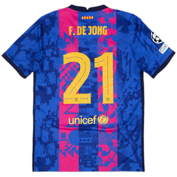 2021-22 Barcelona Home Shirt F.De Jong #21 - 10/10 - (XL.Boys)