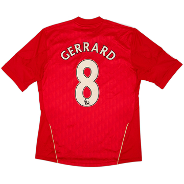 2010-12 Liverpool Home Shirt Gerrard #8 - 7/10 - (L)