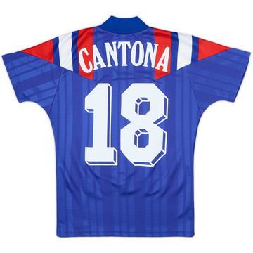 1992-94 France Home Shirt Cantona #18 - 9/10 - (XS)