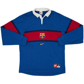 1998-99 Barcelona Nike Rugby Polo L/S Shirt - 9/10 - (M)