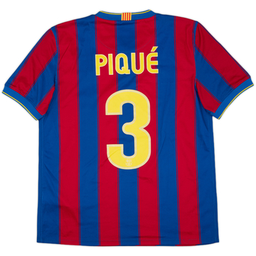 2009-10 Barcelona Home Shirt Pique #3 - 8/10 - (M)