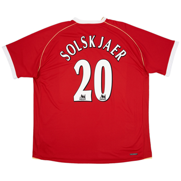2006-07 Manchester United Home Shirt Solskjaer #20 - 8/10 - (3XL)