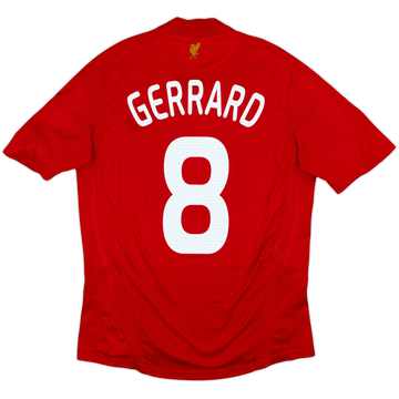 2008-10 Liverpool Home Shirt Gerrard #8 - 6/10 - (M)