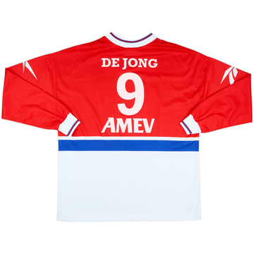 1997-98 Utrecht Match Issue Home L/S Shirt de Jong #9