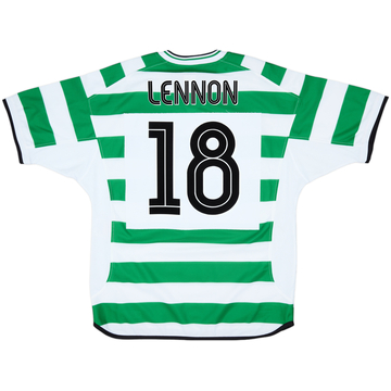 2001-03 Celtic Home Shirt Lennon #18 - 8/10 - (L)