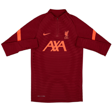 2021-22 Liverpool Nike Player Issue 1/4 Zip Drill Top - 8/10 - (S)