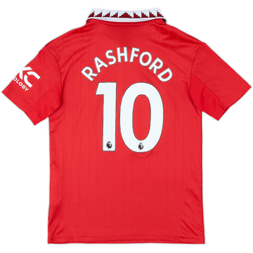 2022-23 Manchester United Home Shirt Rashford #10 - 8/10 - (S.Boys)