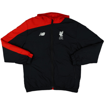 2015-16 Liverpool New Balance Hooded Padded Bench Coat - 8/10 - (M)
