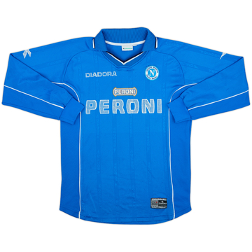 2000-01 Napoli Home L/S Shirt - 6/10 - (S)