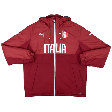 2016-17 Italy Puma Hooded Padded Bench Coat - 8/10 - (XL)