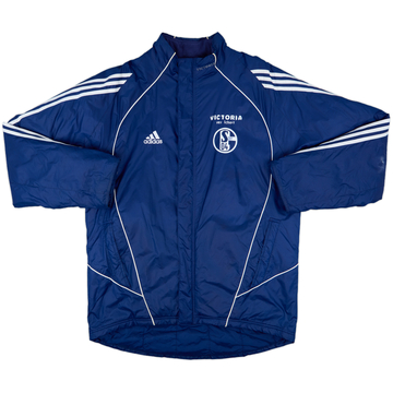 2005-06 Schalke Player Issue adidas Padded Bench Coat - 6/10 - (L)