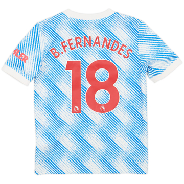 2021-22 Manchester United Away Shirt B.Fernandes #18 - 9/10 - (S.Boys)