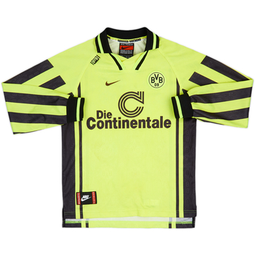 1996-97 Borussia Dortmund Home L/S Shirt - 8/10 - (L.Boys)