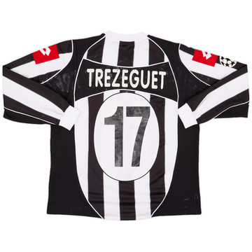 2002-03 Juventus Match Issue Champions League Home L/S Shirt Trezeguet #17