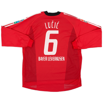 2003-04 Bayer Leverkusen Match Issue Home L/S Shirt Lucic #6