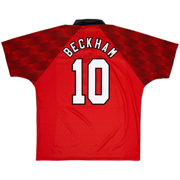 1996-98 Manchester United Home Shirt Beckham #10 - 8/10 - (XXL)