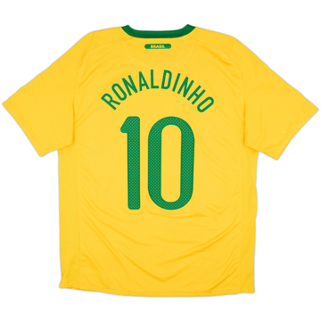2010-11 Brazil Home Shirt Ronaldinho #10 - 6/10 - (L)