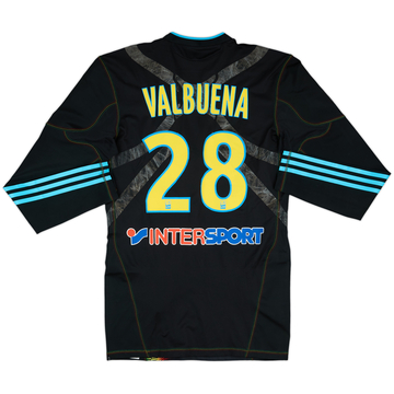 2010-11 Olympique Marseille Player Issue Techfit Third L/S Shirt Valbuena #28 - 7/10 - (L)