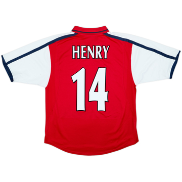 2000-02 Arsenal Home Shirt Henry #14 - 7/10 - (M)