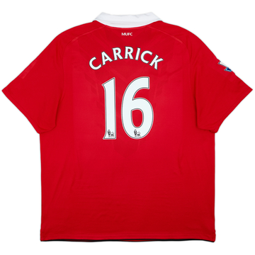 2010-11 Manchester United Home Shirt Carrick #16 - 8/10 - (XXL)