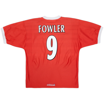 1998-00 Liverpool Home Shirt Fowler #9 - 6/10 - (L)