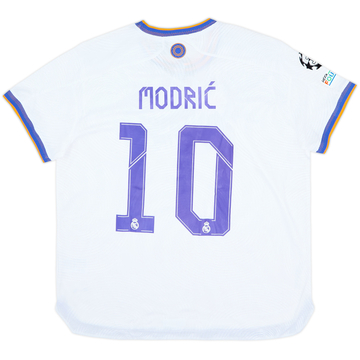2021-22 Real Madrid Authentic Home Shirt Modric #10 (Women's XXL)