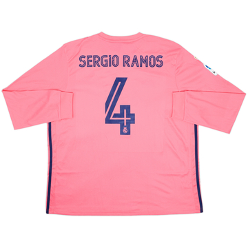2020-21 Real Madrid Away L/S Shirt Sergio Ramos #4 (XXL)