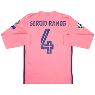2020-21 Real Madrid Away L/S Shirt Sergio Ramos #4 (M)