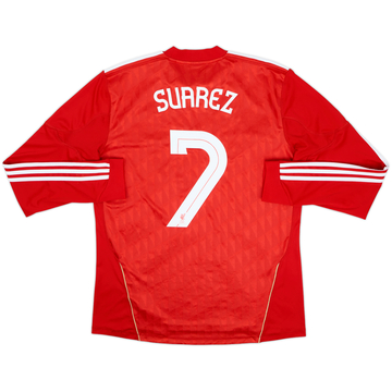 2010-12 Liverpool Home L/S Shirt Suarez #7 - 8/10 - (L)