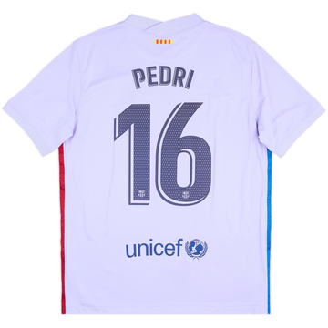 2021-22 Barcelona Away Shirt Pedri #16 - 7/10 - (L)